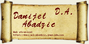 Danijel Abadžić vizit kartica